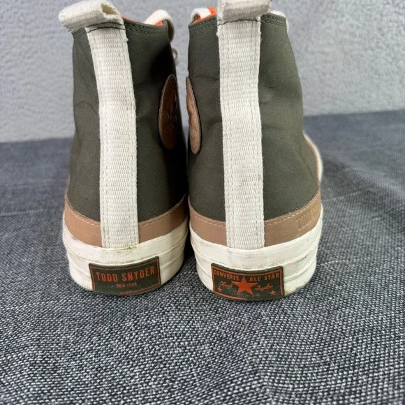Converse Todd Snyder Chuck 70 Hi Mens 11.5 Green Waxed Canvas 173059C - Picture 3 of 10